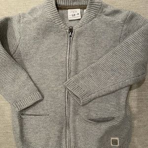Zara Toddler Cardigan Sweater - 12-18 months - gray - zip